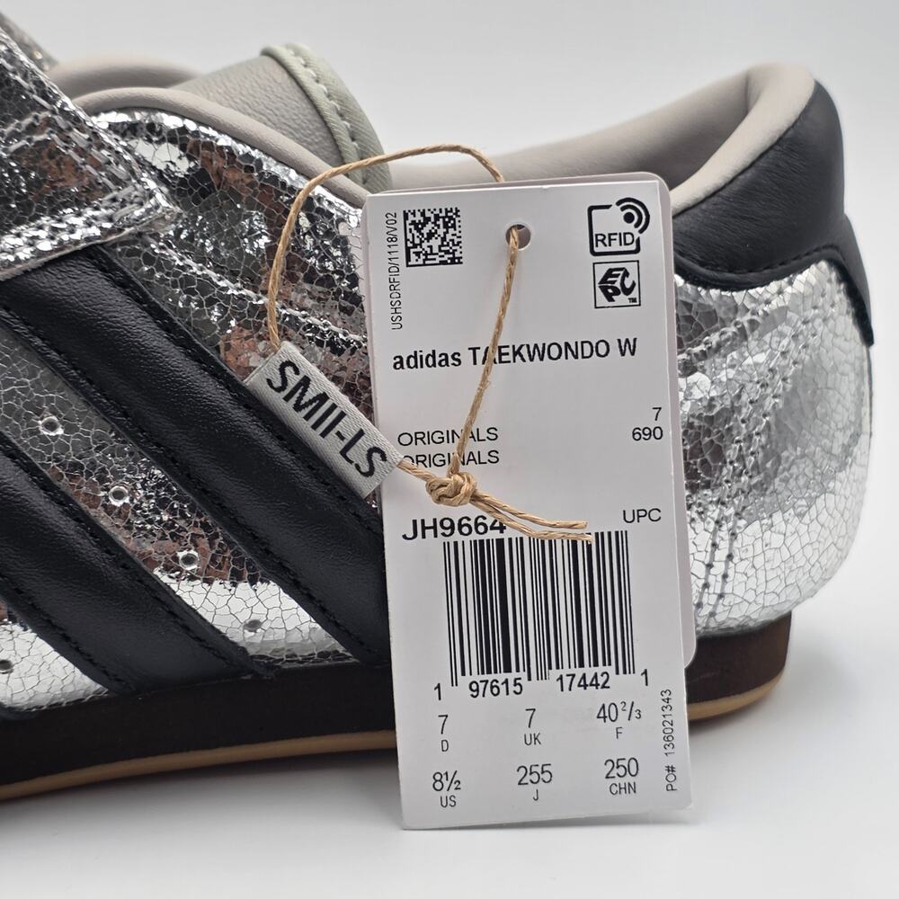 adidas Originals Women's Size 8.5 Taekwondo Shoes JH9664 Silver Metallic New - Picture 10 of 10